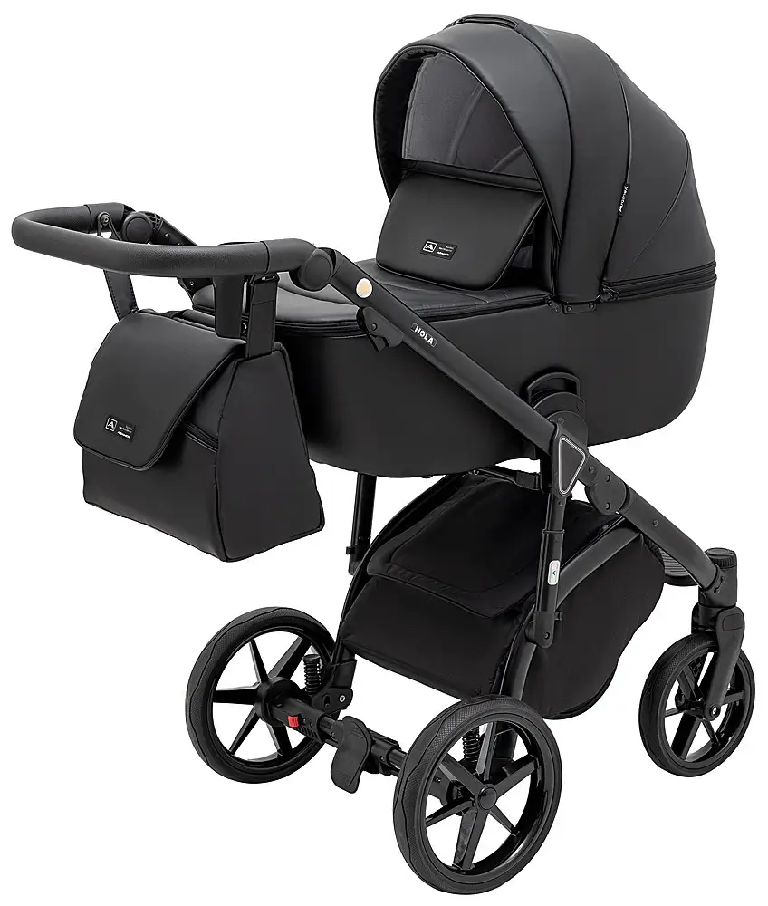 Детская коляска 2 в 1 Adamex Nola Eco SA-2 черный
