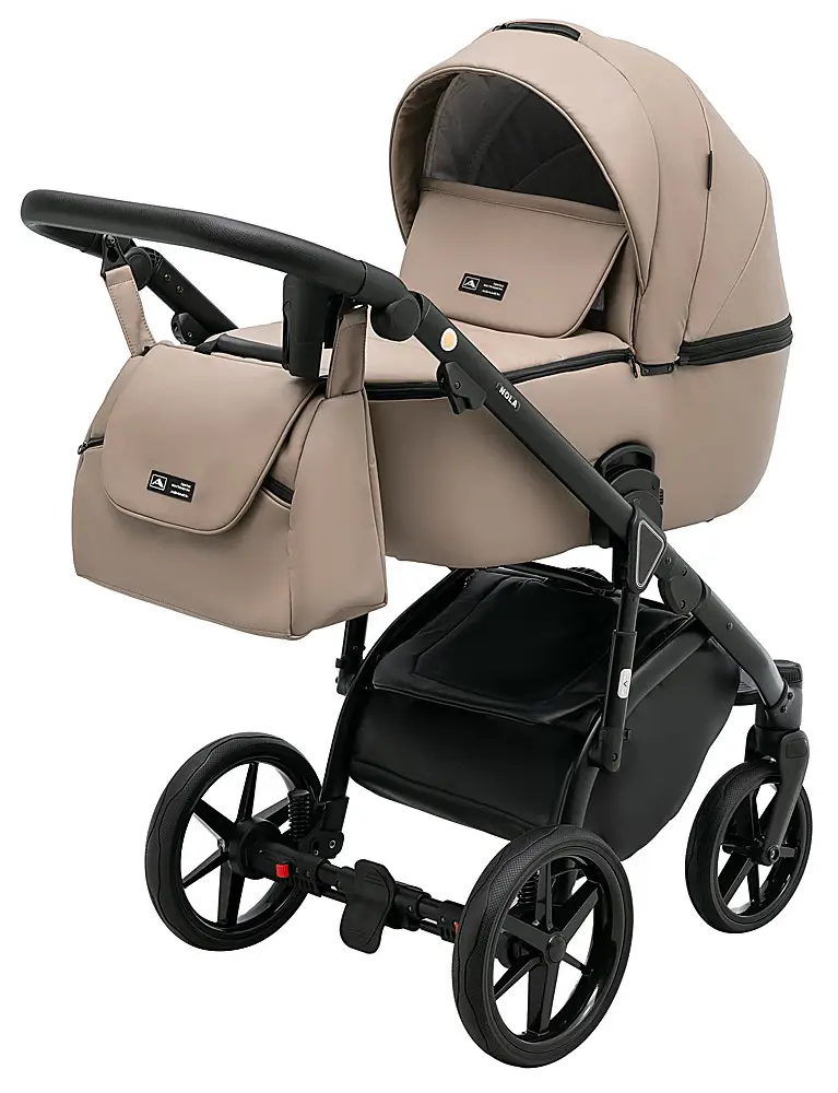 Детская коляска 2 в 1 Adamex Nola Eco SA-9 темный капучино