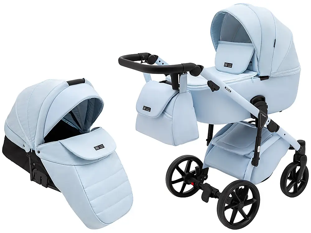 Детская коляска 2 в 1 Adamex Nola Natura 1 sky