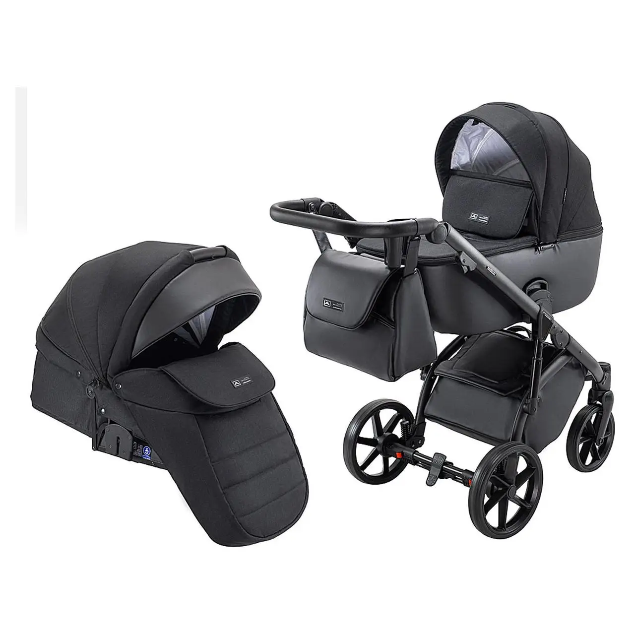 Детская коляска 2 в 1 Adamex Nola Natura 11 carbon