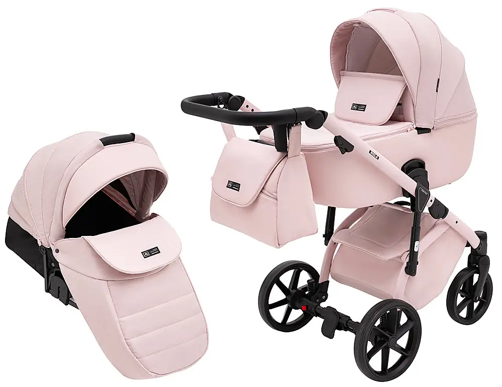 Детская коляска 2 в 1 Adamex Nola Natura 2 rose