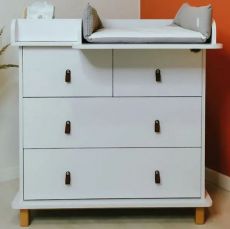Комод пеленатор Angelo Глорі (біло-буковий) 90х51х90 см