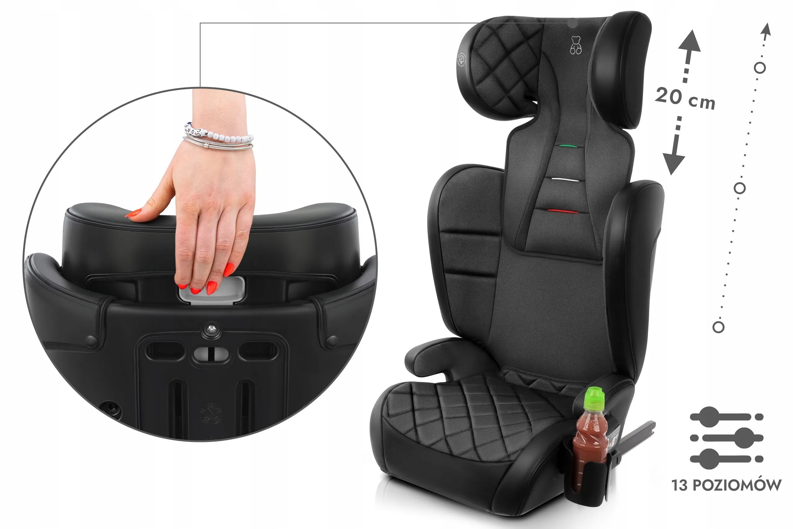 Автокресло Traveller Ezio 2 в 1 Black 100-150 см