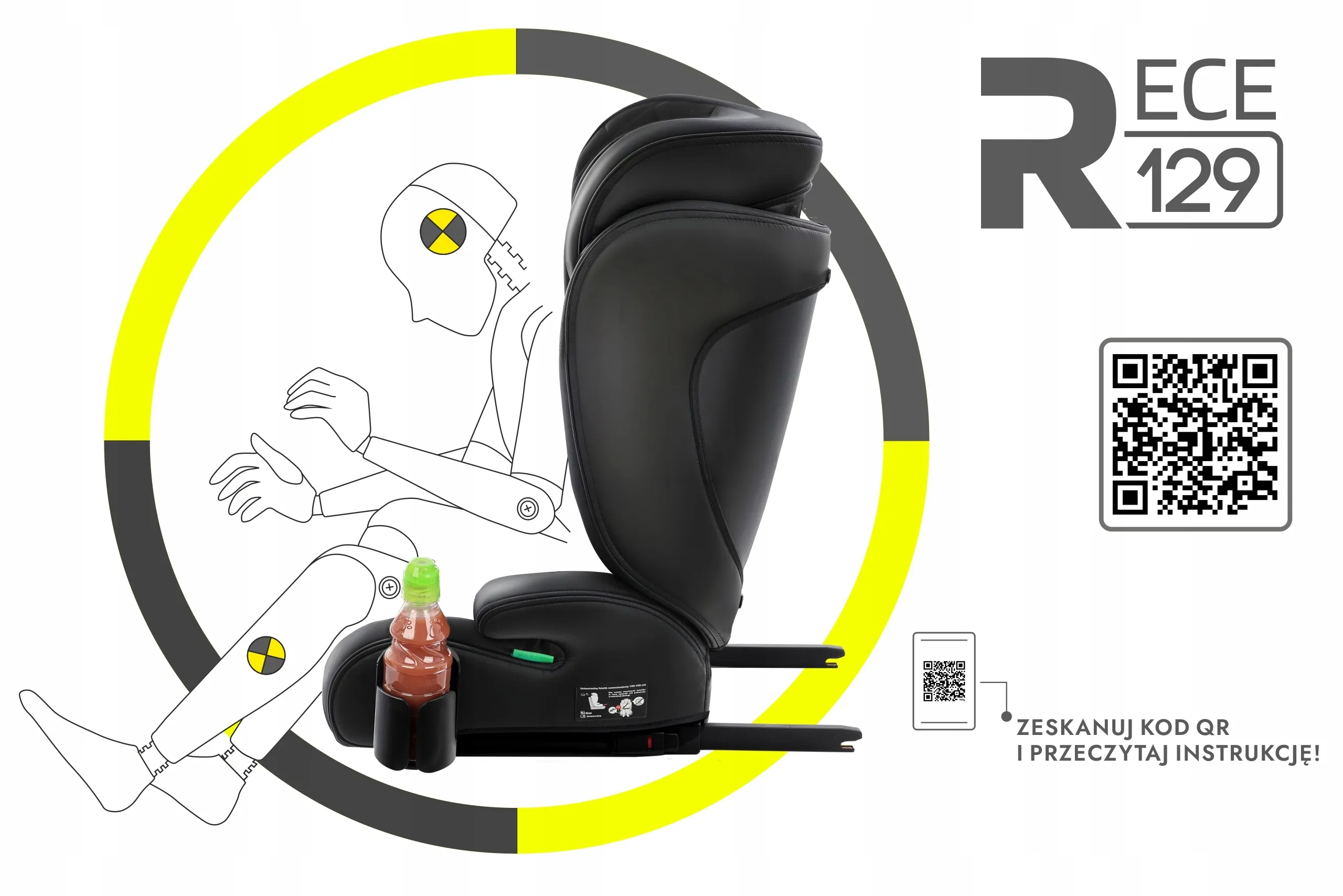 Автокресло Traveller Ezio 2 в 1 Black 100-150 см
