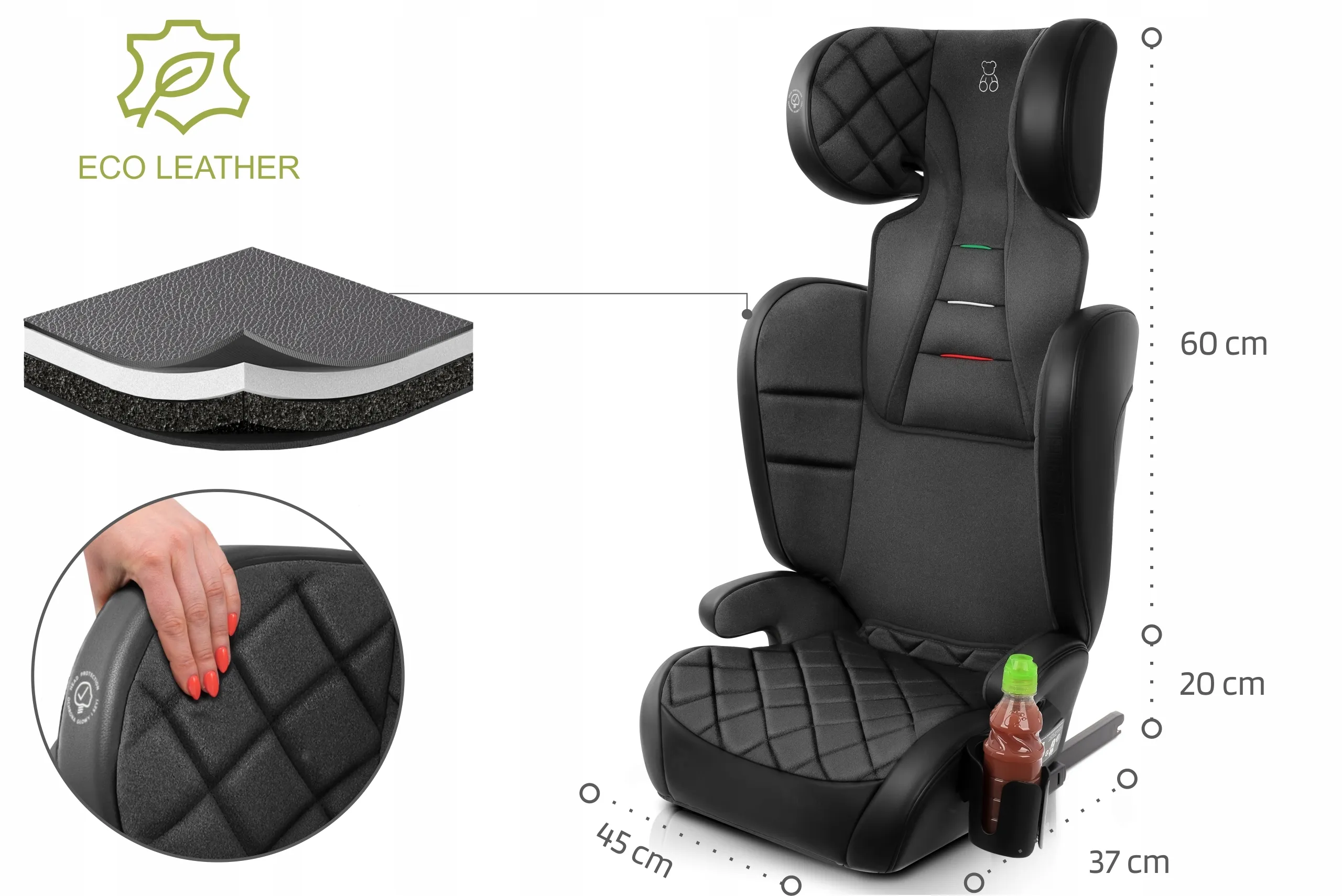 Автокресло Traveller Ezio 2 в 1 Black 100-150 см