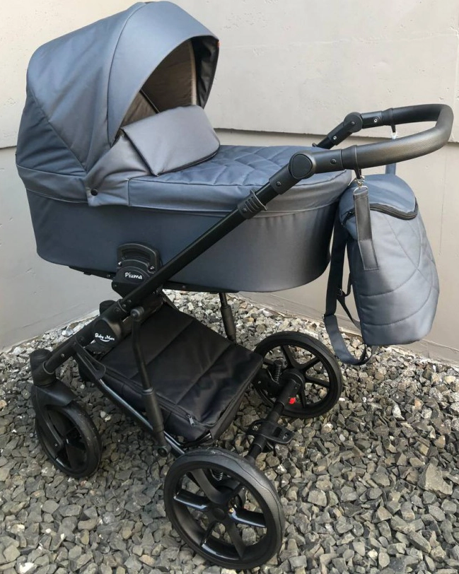 Детская коляска 2 в 1 Baby Merc Piuma 24B graphite