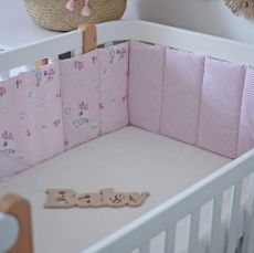 Бампер из 3-х частей Baby Veres Play with me pink