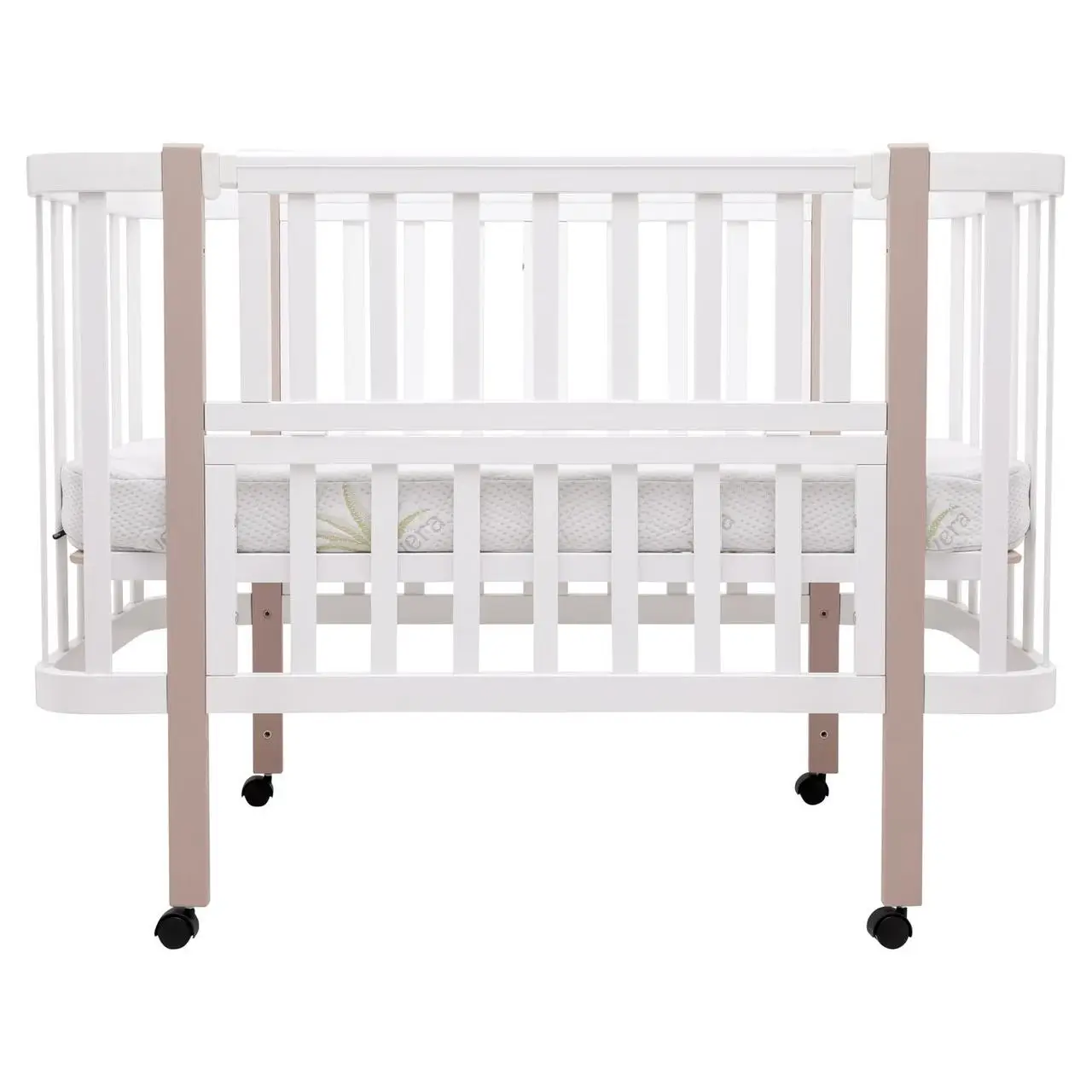 Дитяче ліжечко-трансформер Babyroom Місяць LU-1 білий / капучіно
