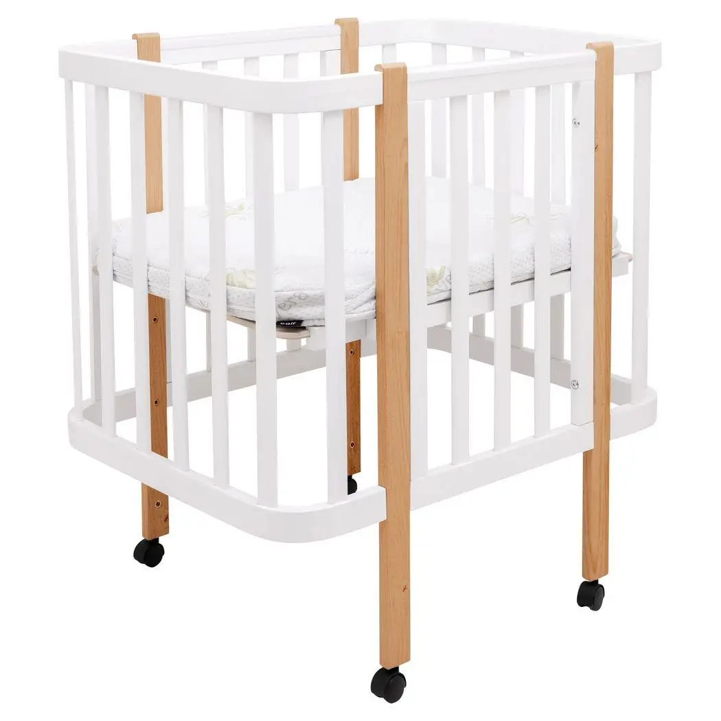 Дитяче ліжечко-трансформер Babyroom Місяць LU-1 білий / натуральний