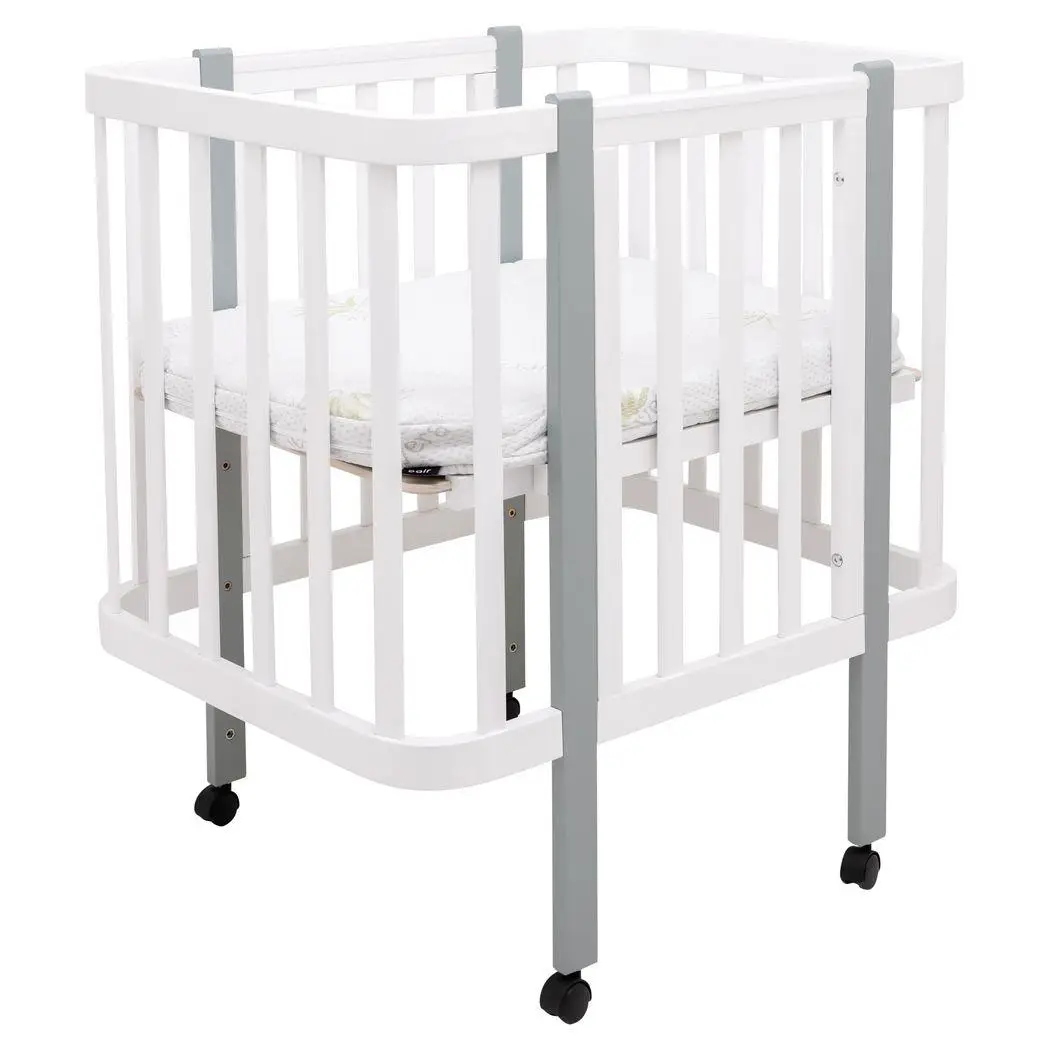 Дитяче ліжечко-трансформер Babyroom Місяць LU-1 білий / сіри