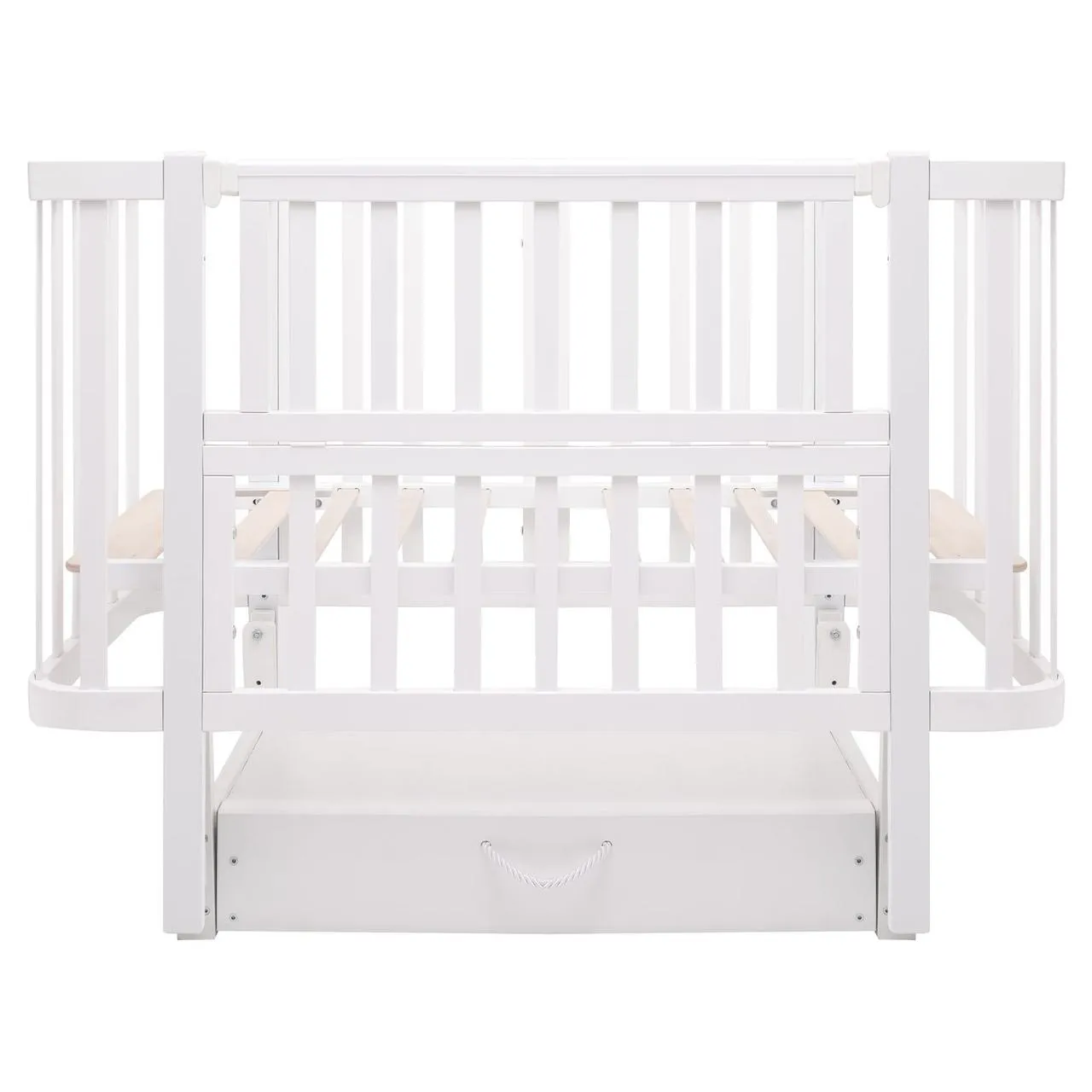 Дитяче ліжечко-трансформер Babyroom Луна LU-3 маятник, ящик белый