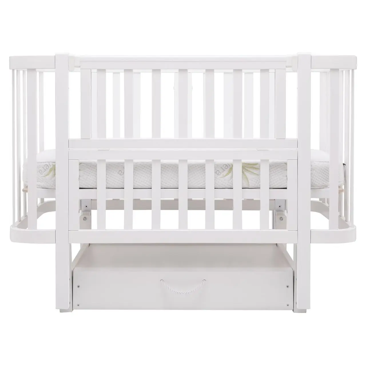 Детская кроватка-трансформер Babyroom Луна LU-3 маятник, ящик белый