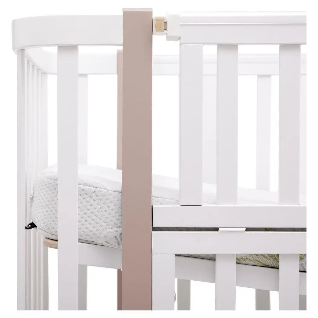 Дитяче ліжечко-трансформер Babyroom Луна LU-3 маятник, ящик белый / капучино