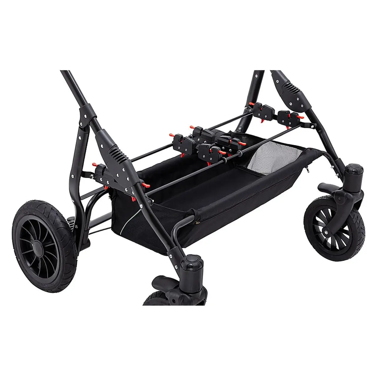 Коляска 2 в 1 для двойни Bair Sorento DUO BS-04 графит/черный