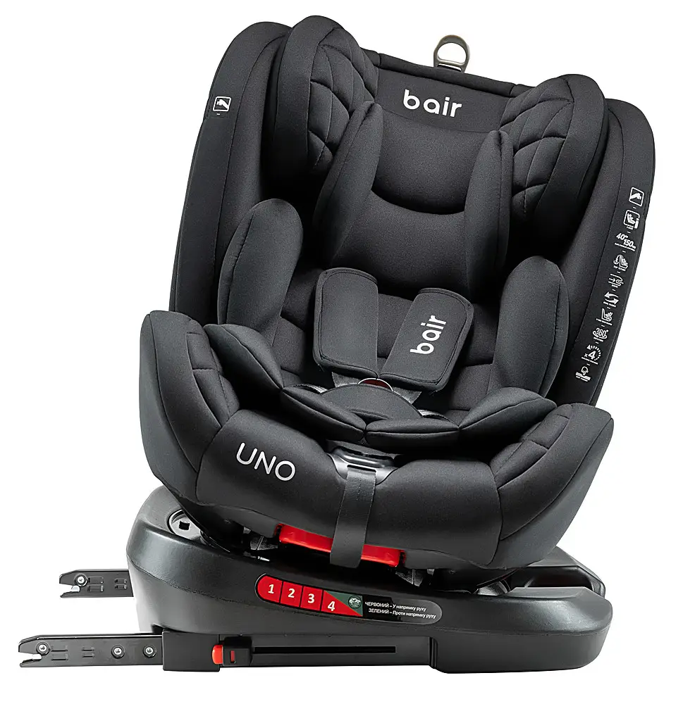 Автокрісло Bair Uno 360 i-size Iso-fix TB-01 total black