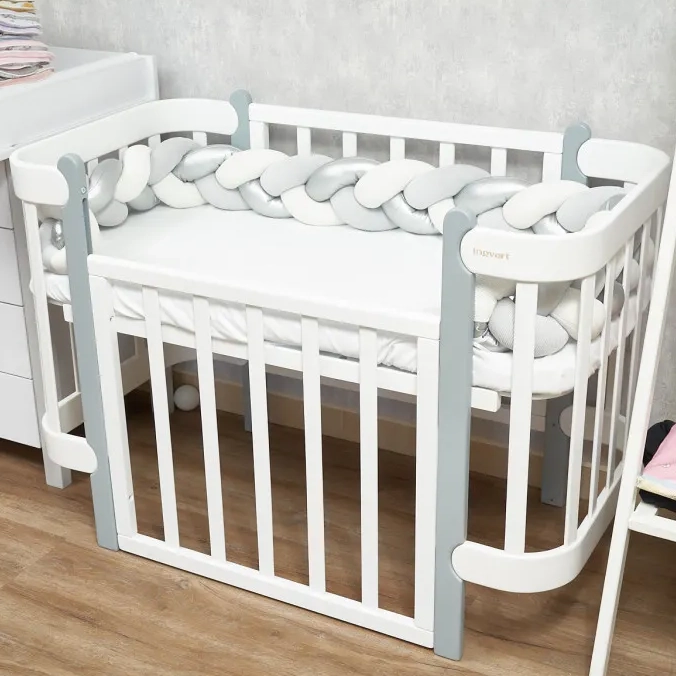 Бампер - косичка Twins 3-х прядна 240 см 2020-K3-240-21, silver shine