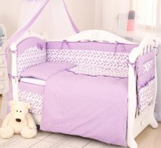 Бампер Twins Premium Птички 2023-P-11, fiolet