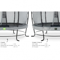 Батут с сеткой Exit Elegant 3660 мм grey