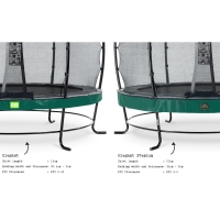 Батут з сіткою Exit Elegant Premium 427cm green