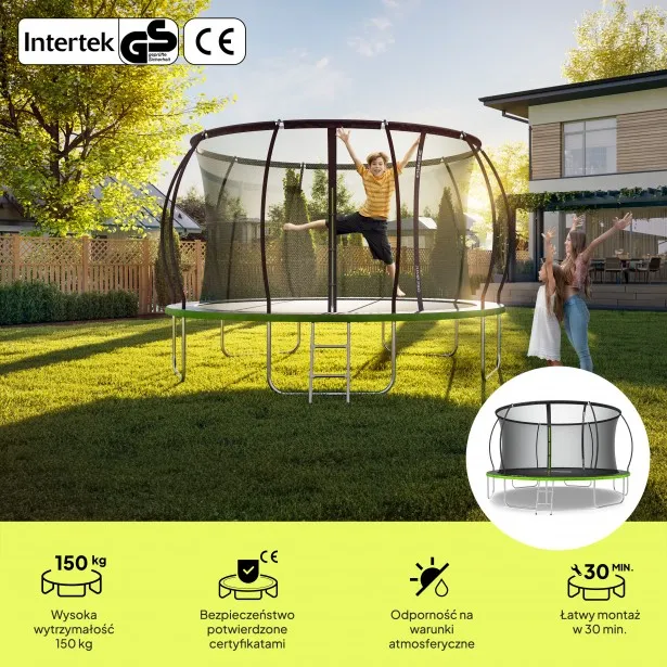 Батут Zipro Jump Pro Premium с внутренней сеткой 14FT 435 см