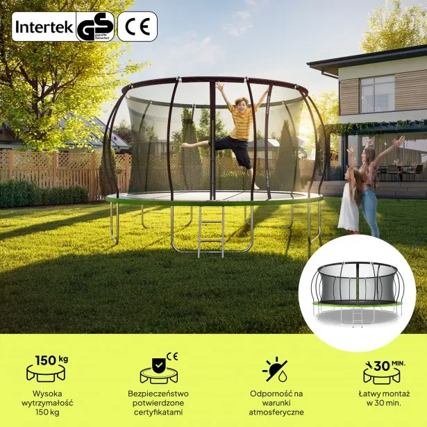 Батут Zipro Jump Pro Premium с внутренней сеткой 16FT 496 см