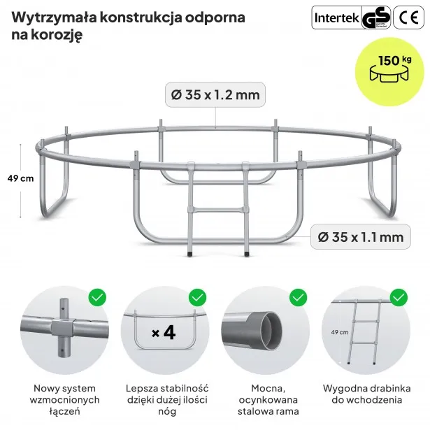 Батут Zipro Jump Pro Premium с внутренней сеткой 8FT 252 см