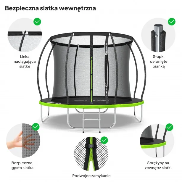 Батут Zipro Jump Pro Premium с внутренней сеткой 8FT 252 см