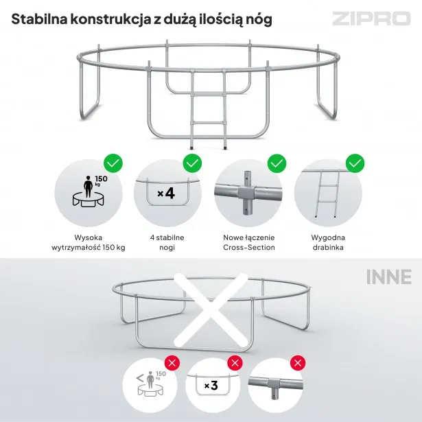 Батут Zipro Jump Pro с наружной сеткой 312 см (ZF0024)