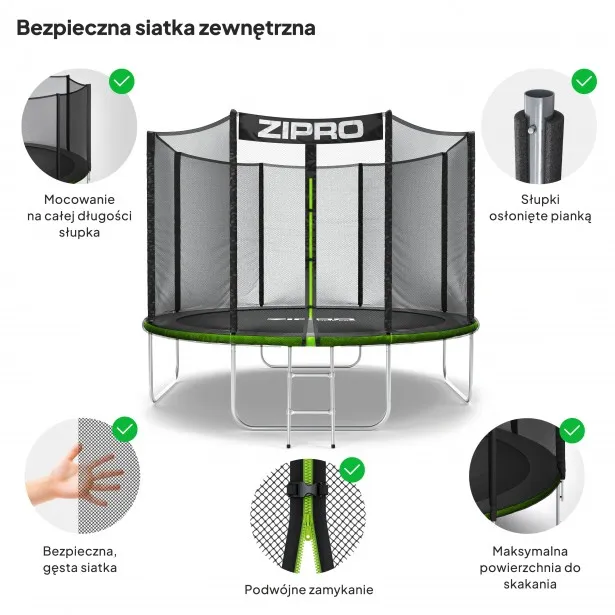 Батут Zipro Jump Pro с наружной сеткой 312 см (ZF0024)