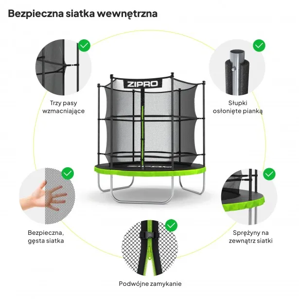 Батут ZIPRO Jump Pro с внутренней сеткой 6FT 183 см