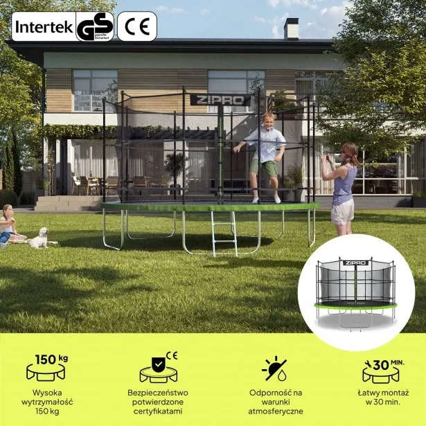 Батут ZIPRO Jump Pro с внутренней сеткой 12FT 374 см