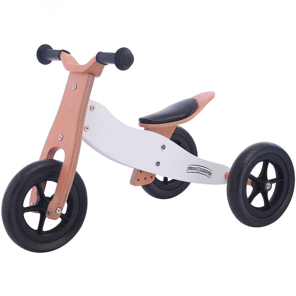 Беговел FreeON Free2Move 2 в 1 коричнево-белый
