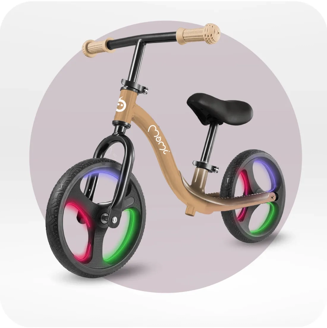 Беговел MoMi ISOKA з LED підсвіткою beige