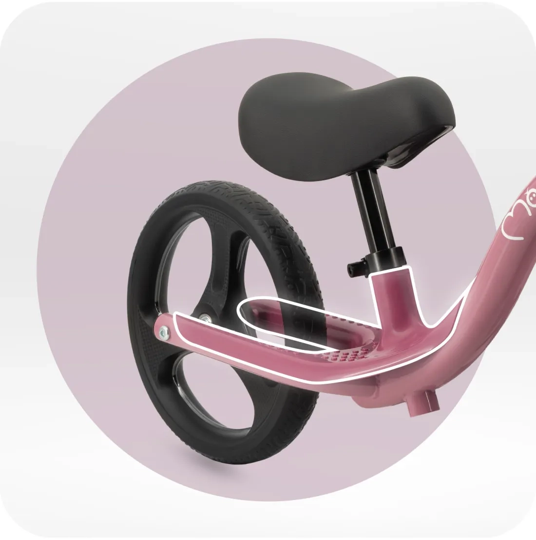 Беговел MoMi ISOKA з LED підсвіткою pink