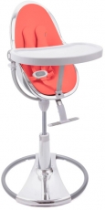Детский стульчик для кормления Bloom Fresco silver + набор вкладышей Fresco persimmon red