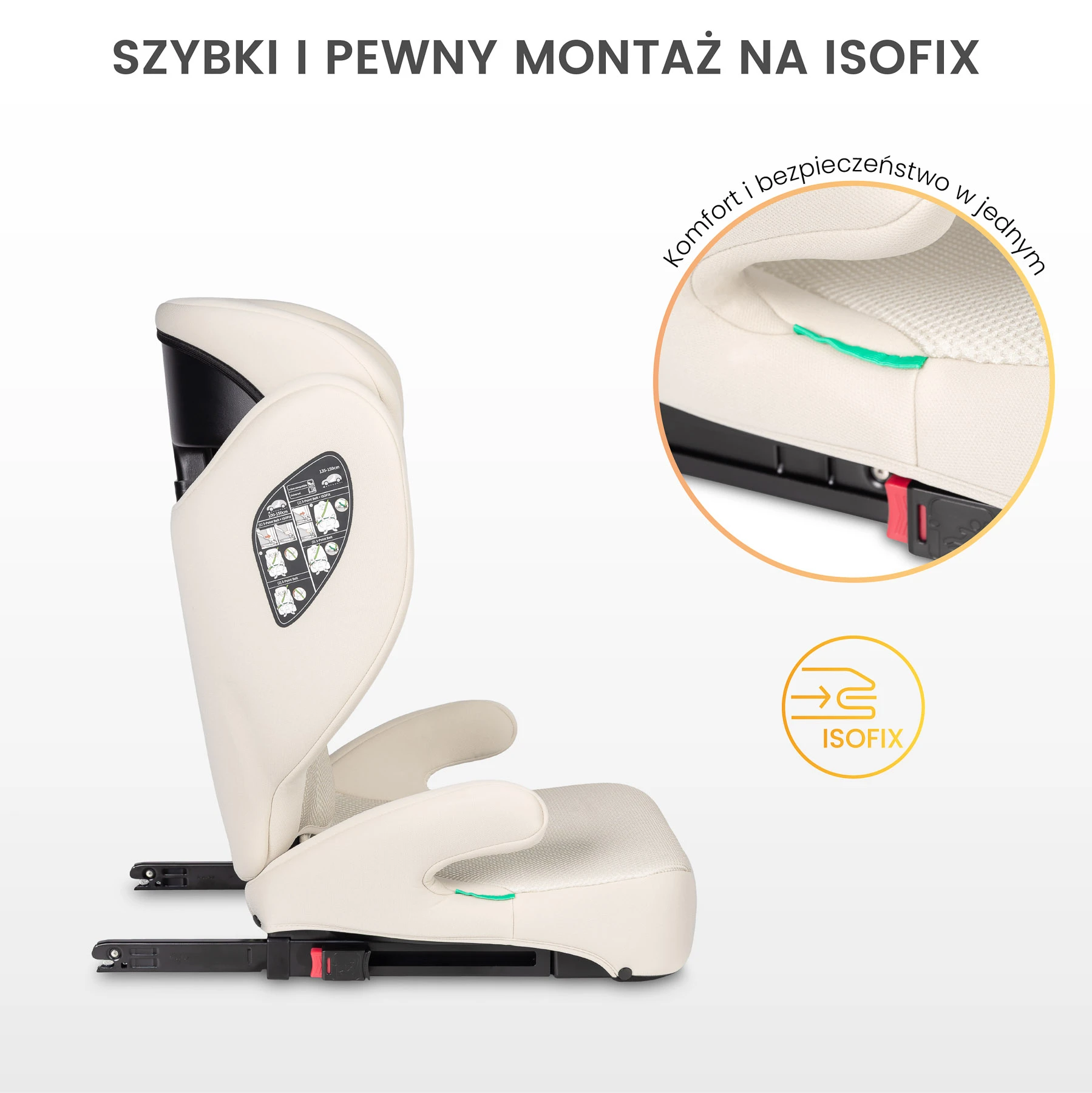 Автокресло Caretero Breezy Fix i-Size BLACK (100-150 см)
