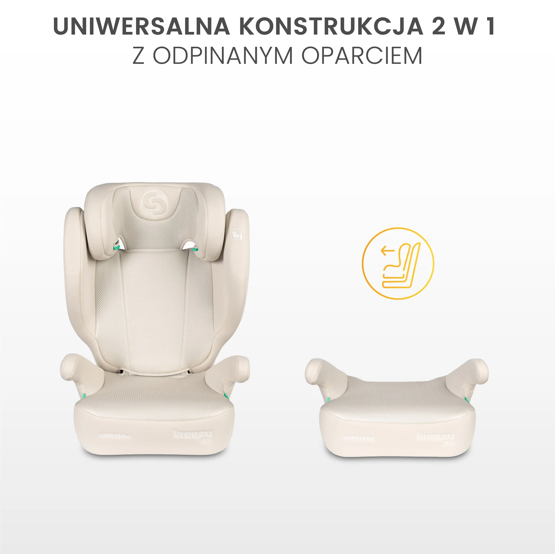 Автокресло Caretero Breezy Fix i-Size BLACK (100-150 см)