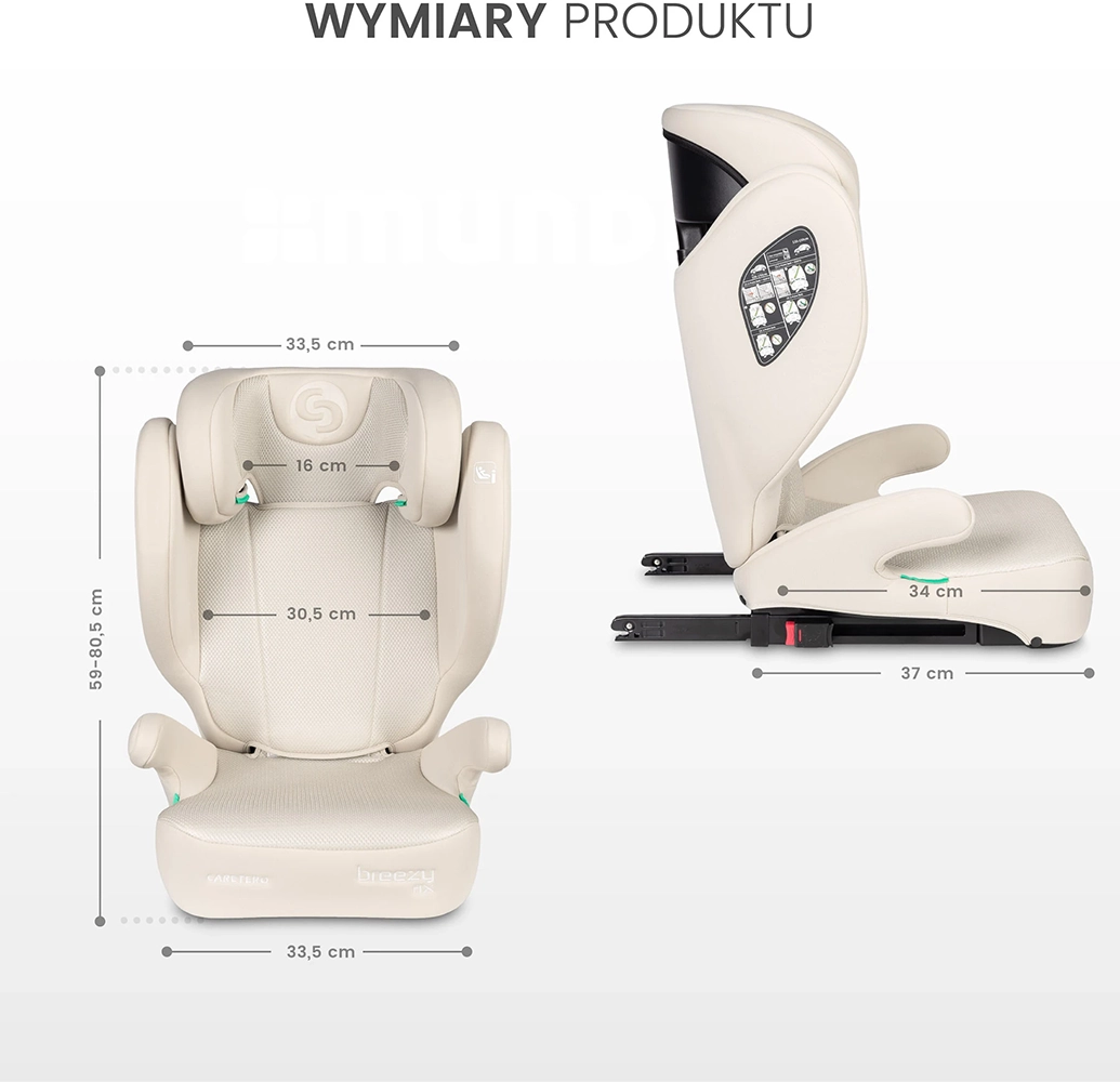 Автокресло Caretero Breezy Fix i-Size GREY (100-150 см)