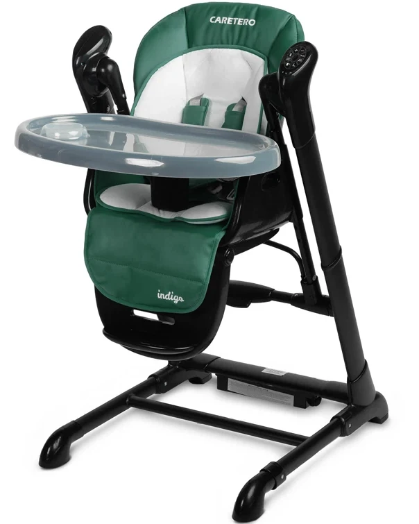 Детский стульчик для кормления Caretero Indigo Black Green