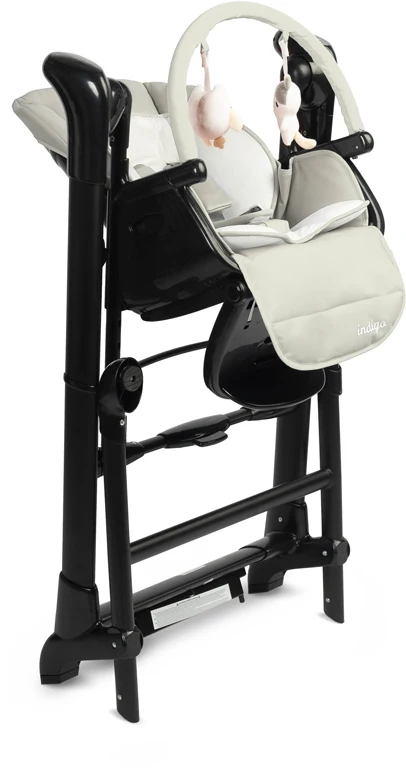 Дитячий стільчик для годування Caretero Indigo Black Grey