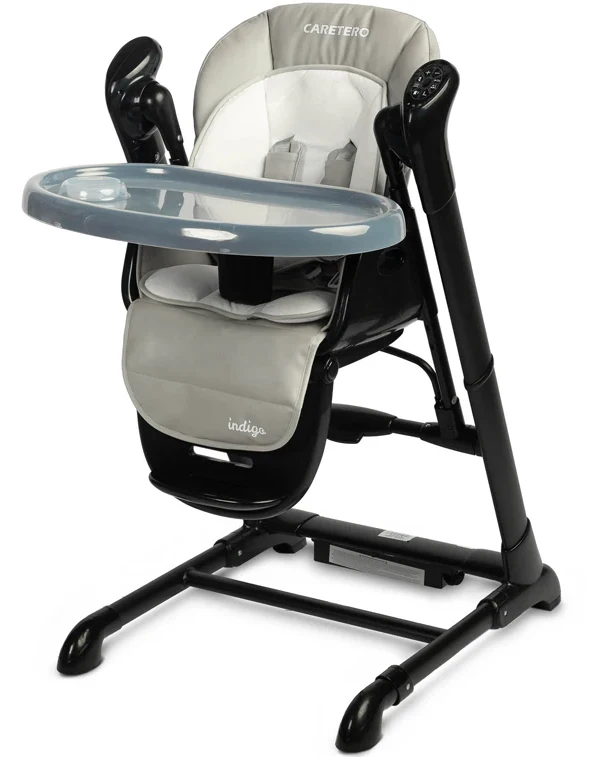 Детский стульчик для кормления Caretero Indigo Black Grey