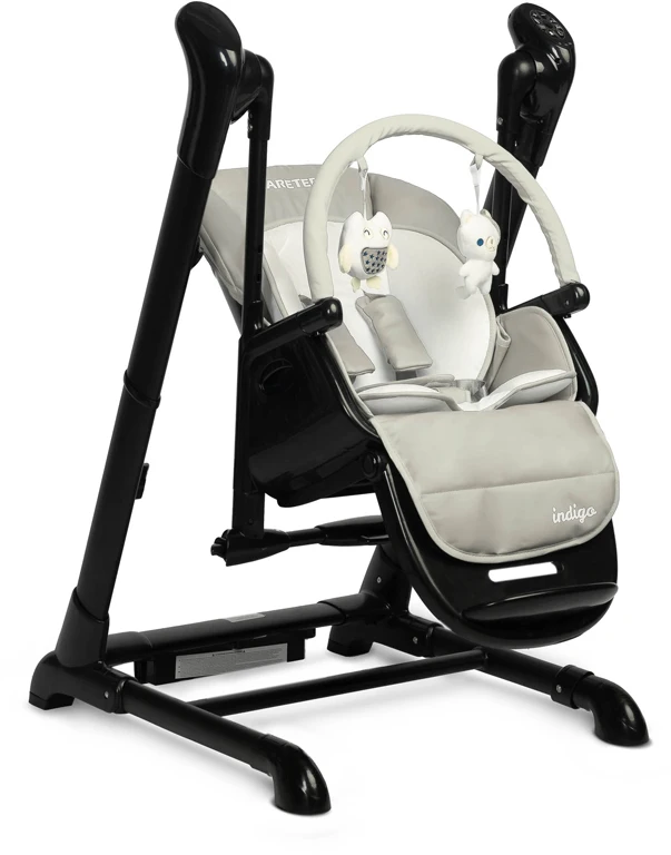 Дитячий стільчик для годування Caretero Indigo Black Grey