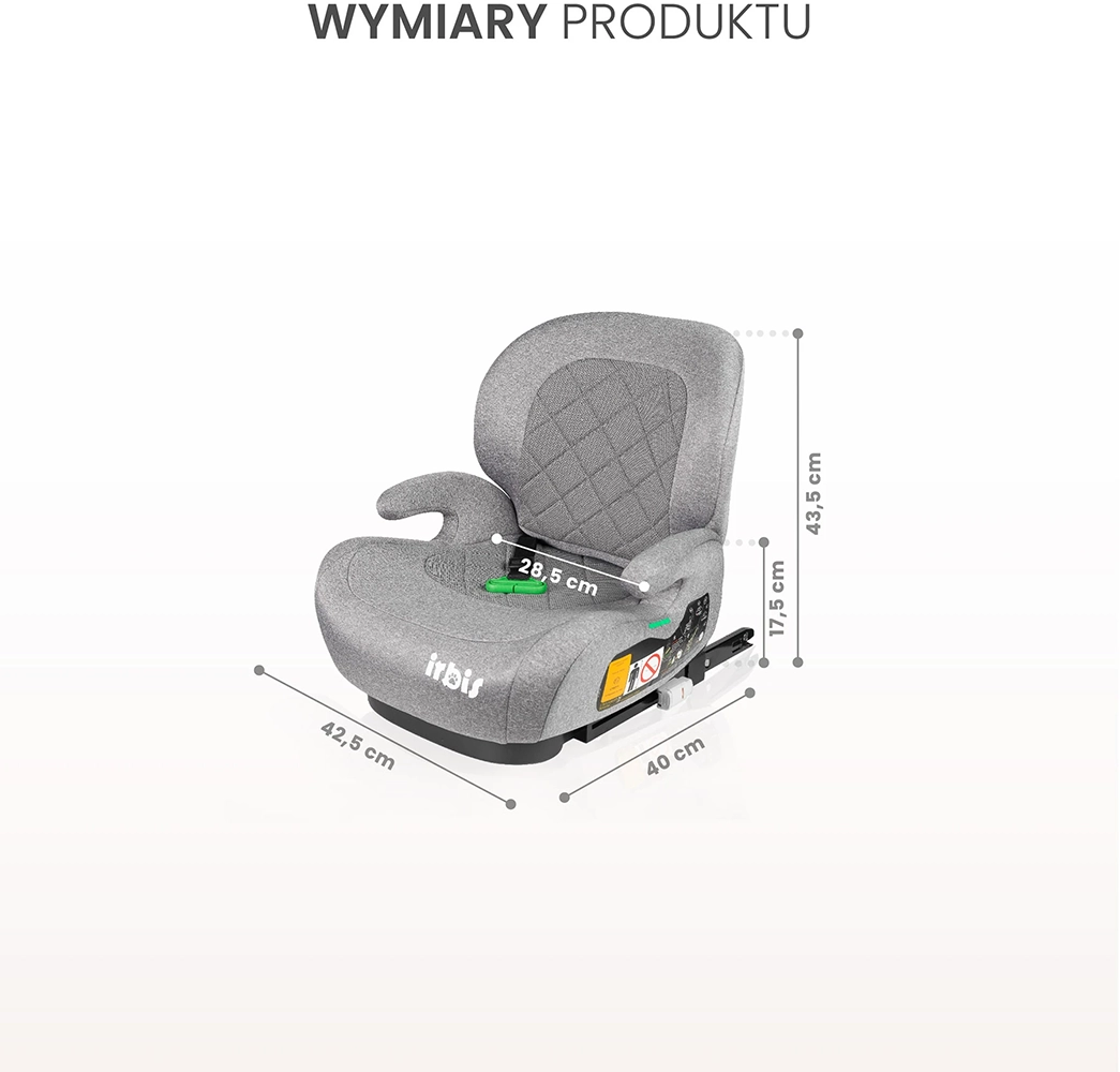 Автокрісло бустер Caretero Irbis I-SIZE (125-150 см) Black