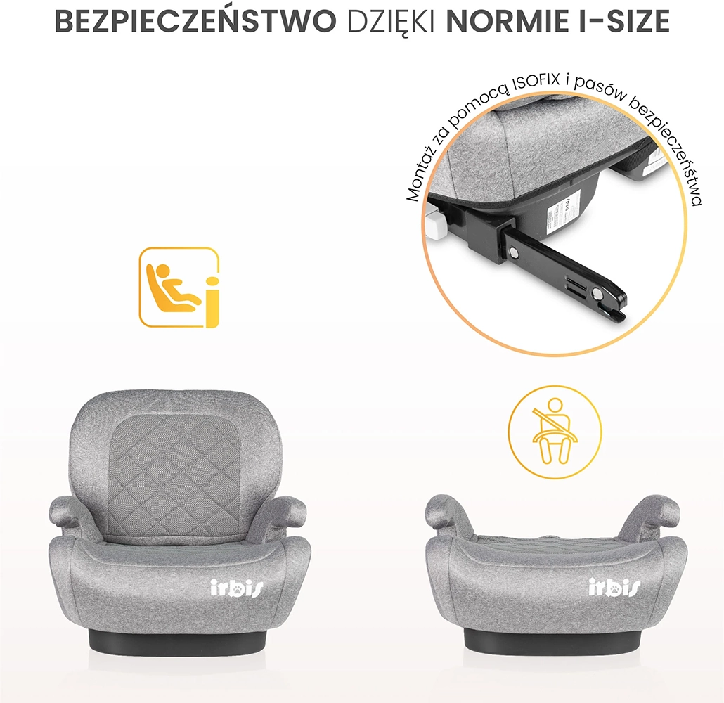 Автокрісло бустер Caretero Irbis I-SIZE (125-150 см) Black