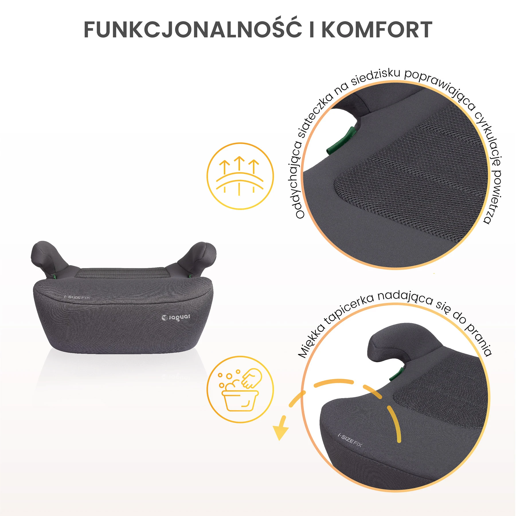 Автокресло Caretero Jaguar I-Size GRAPHITE (125-150см)
