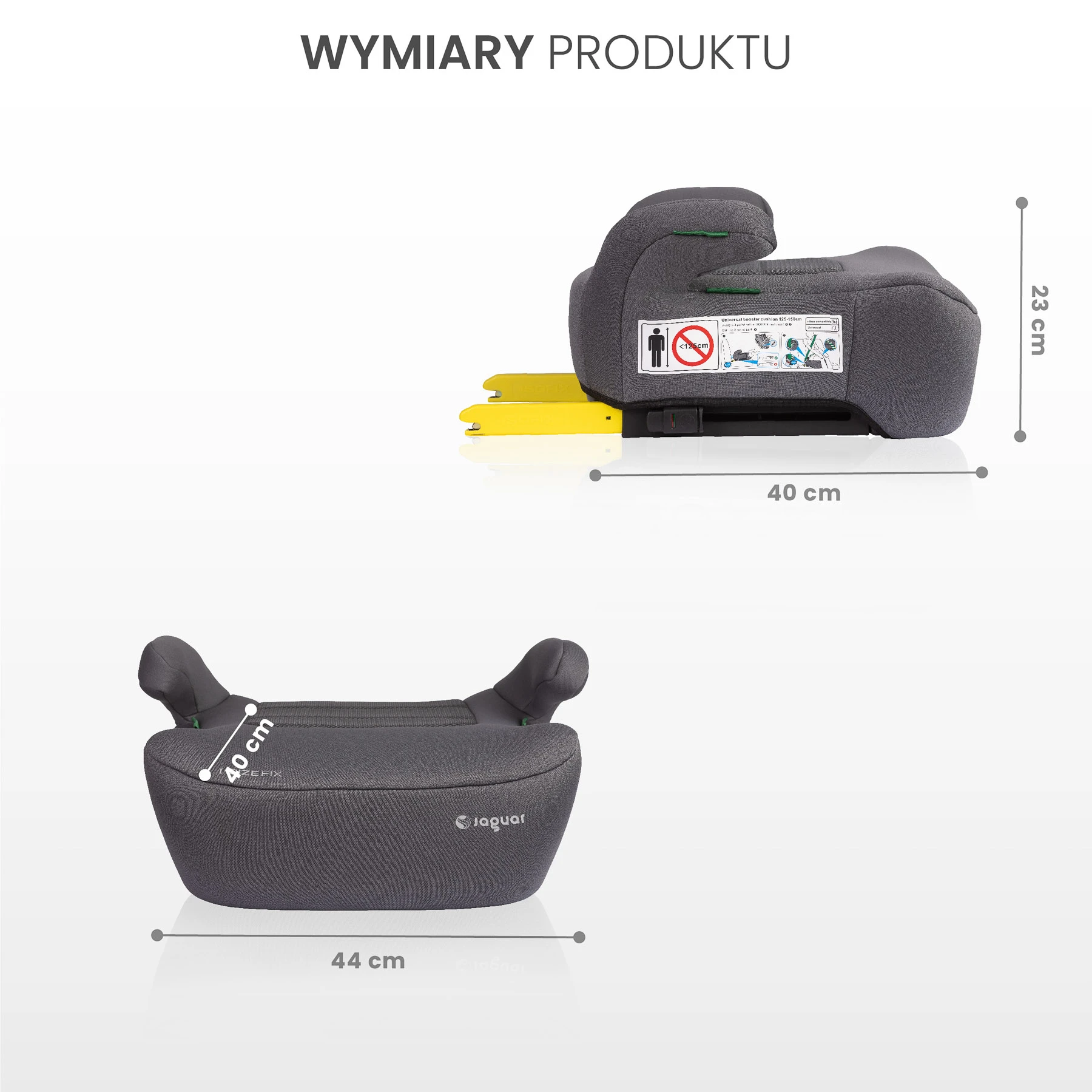 Автокресло Caretero Jaguar I-Size GRAPHITE (125-150см)