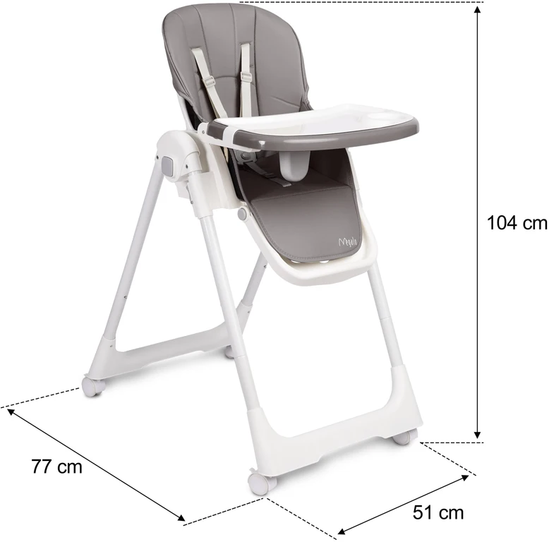Стільчик для годування Caretero Megalo Dark Grey