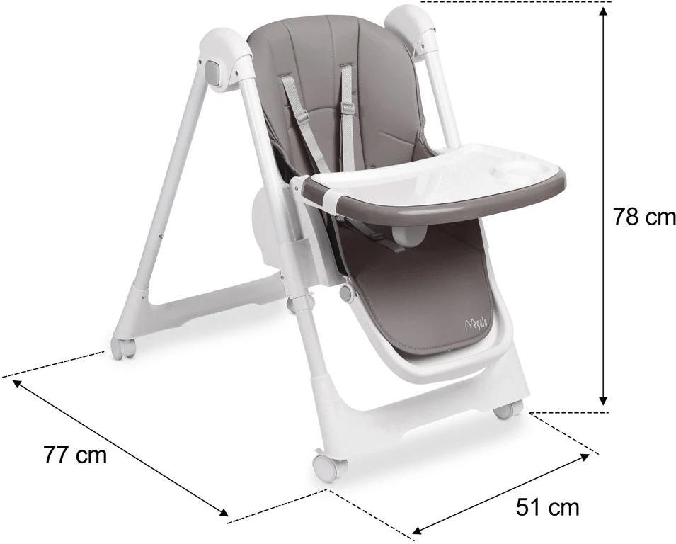 Стільчик для годування Caretero Megalo Dark Grey