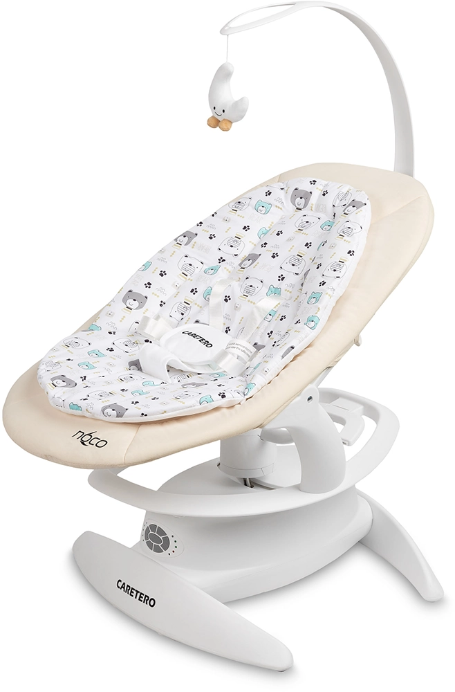 Шезлонг-качалка 2 в 1 Caretero Noco Beige