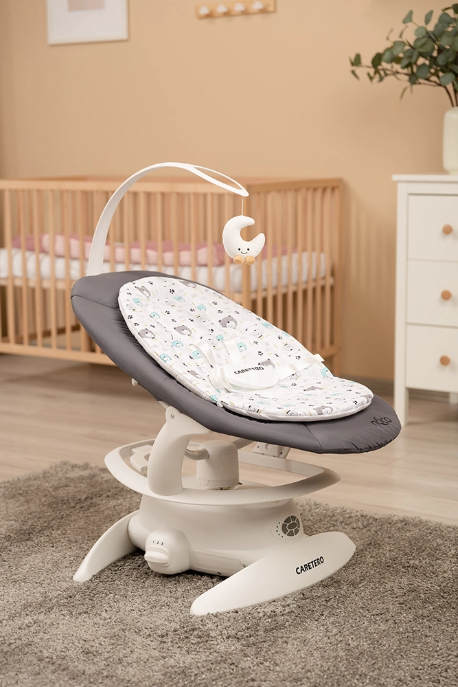 Шезлонг-гойдалка 2 в 1 Caretero Noco Graphite